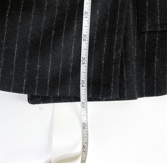 Franco Mirabelli Wool Black Pin Stripe Blazer Sz 6 - Picture 5 of 10